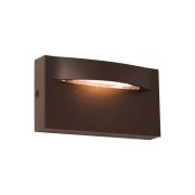 LED utendørs vegglampe Vita, rustbrun, 13,7 x 7,5 cm