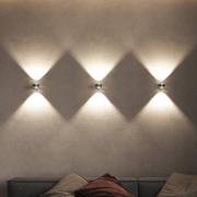 Puk Mini Wall+ LED, klare linser, krom