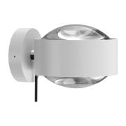 Puk Maxx Wall+ LED, klare linser, hvit matt/krom