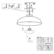 Taklampe i messing, messingfarget, metall, Ø 42 cm