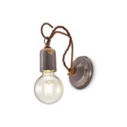 C665 vegglampe i vintagestil, grå