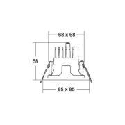 BRUMBERG Apollo Micro, glatt, kantet, 4 000 K, hvit