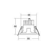 BRUMBERG Apollo Micro, glatt, rund, 3000 K, svart