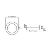 BRUMBERG Biro Circle Ring, Ø 45cm, på/av, hvit, 4000 K