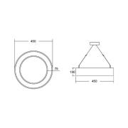 BRUMBERG Biro Circle Ring10 direct CA Ø 45 cm svart 4000 K