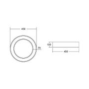 BRUMBERG Biro Circle Ring, Ø 45 cm, DALI, sølv, 3000 K