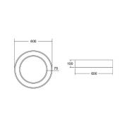 BRUMBERG Biro Circle Ring Ceiling Ceiling, Ø 60 cm, DALI, svart, 840