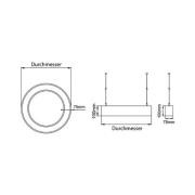 BRUMBERG Biro Circle Ring10 direct 60cm on/off svart 4000K