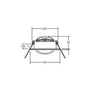 BRUMBERG LED innfelt spot BB09, RC, driver rund, hvit