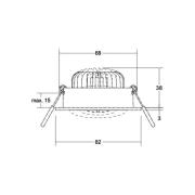 BRUMBERG LED innfellingsspot BB35 RC koblingsboks strukturert svart