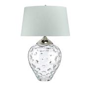 Bordlampe Samara, Ø 51 cm, klar, stoff, glass, 2 lamper