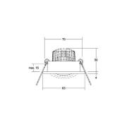 BRUMBERG LED innfelte spotlights Berrie-R, RC dimbar, krom