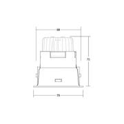 BRUMBERG LED innfelt downlight Binato RC-dimerbar 2700K hvit