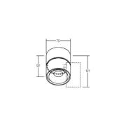 BRUMBERG LED-takspot Circle Mini, Ø 7,5 cm, hvit