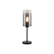 Ventotto bordlampe, svart/røyk, høyde 57 cm, metall/glass