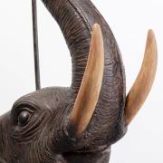 KARE Animal Elephant gulvlampe, brun, naturlig lin, 154 cm