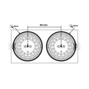 SLC DL04 Square X2 LED-downlight 3 000 K hvit