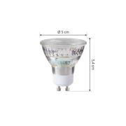 Arcchio LED-pære GU10 2,5W 2700K 450lm glass sett med 3 stk