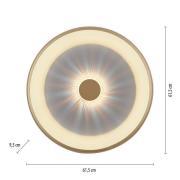 Vertigo LED-taklampe, CCT, Ø 61,5 cm, messing