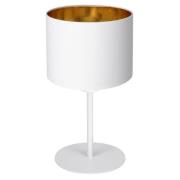 Bordlampe Soho, sylindrisk Høyde 34 cm hvit/gull