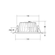 BRUMBERG LED innfelt downlight Lydon Mini, hvit, DALI, 4 000 K