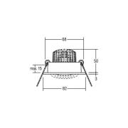 BRUMBERG LED innfelt spot Tirrel-R, on/off, matt titan