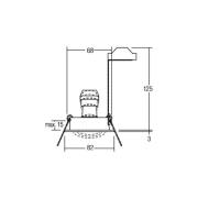 BRUMBERG innfelt spot Tirrel-R, fatning GU10, matt titan