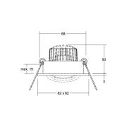 BRUMBERG LED innfelt spot Tirrel-S, RC, driver rund, lys gull