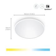 WiZ SuperSlim LED-taklampe CCT Ø55 cm hvit