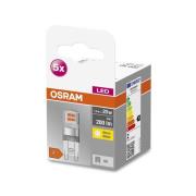 OSRAM Base PIN LED-stiftpære G9 1,9 W 2700 K 5 stk