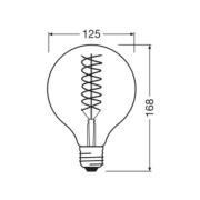 OSRAM LED Vintage 1906, G125, E27, 8,4 W, gull, 824, dim.