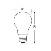 OSRAM LED Classic, matt, E27, 5 W, 1055 lm, 4 000 K, A75