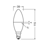 OSRAM LED Classic Star, stearinlys, matt, E14, 7,5 W, 2700 K