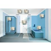 Paulmann Jora LED-kosmetikkspeil, IP44 med bryter, sølv