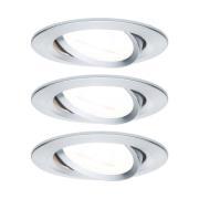 Paulmann 3-punkts spot Nova rund svingbar/dimbar, aluminium