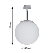 Paulmann URail Globe kulelampe krom, opalglass