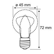 LED-pære E27 5W dråpe 2 700K klar