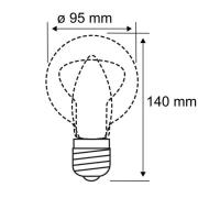 Paulmann LED-globepære E27 7 W dim-to-warm