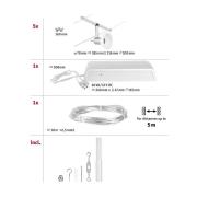 Paulmann Wire Sheela vaiersystem, 5-lk. 5 m krom