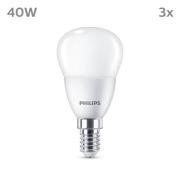 Philips LED-pære E14, 4,9W 470m 2 700 K matt 3stk