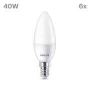 Philips LED-mignon E14 4,9W 470lm 2700K matt 6stk