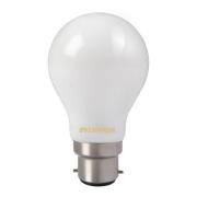 LED-pære, B22, 7 W, 827, frostet, ikke dimbar