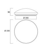 Sylvania Start Surface LED-taklampe med dimm Ø 33cm