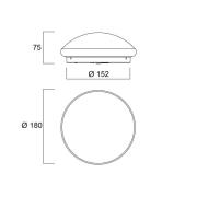 Sylvania Start Surface LED-taklampe, Ø 18 cm, utenpåliggende