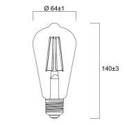 Sylvania E27 filament LED ST64 4W 2 700 K 840 lm