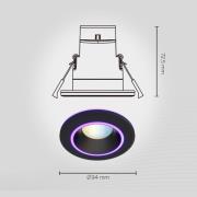 Calex Smart Halo downlight CCT RGB svart