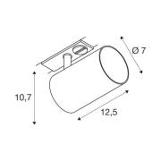 SLV Asto Tube GU10-spot for 1-faset skinne hvit