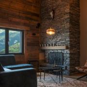 Pendellampe Pantilo Rope 27, brun/rav/gull, glass, Ø 27 cm