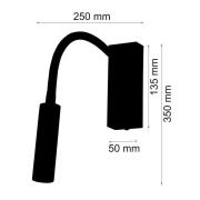 Rocco LED-vegglampe, matt nikkel Flexarm grå