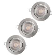 LEDVANCE Simple Dim LED-spotlight i sett med 3 stk. i nikkel